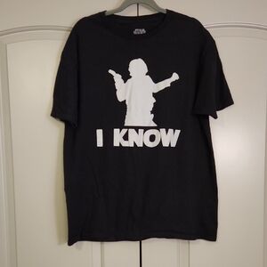 Star Wars Men's 'I Know' Black Graphic Tee